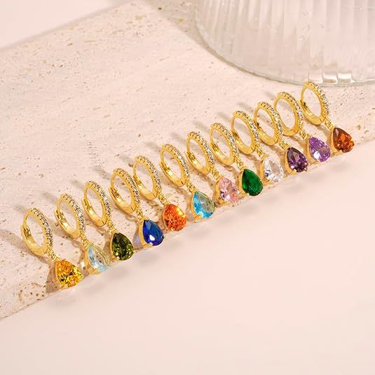 Wholesale Earrings with simple zircon water droplet earrings and micro inlaid zircon earrings