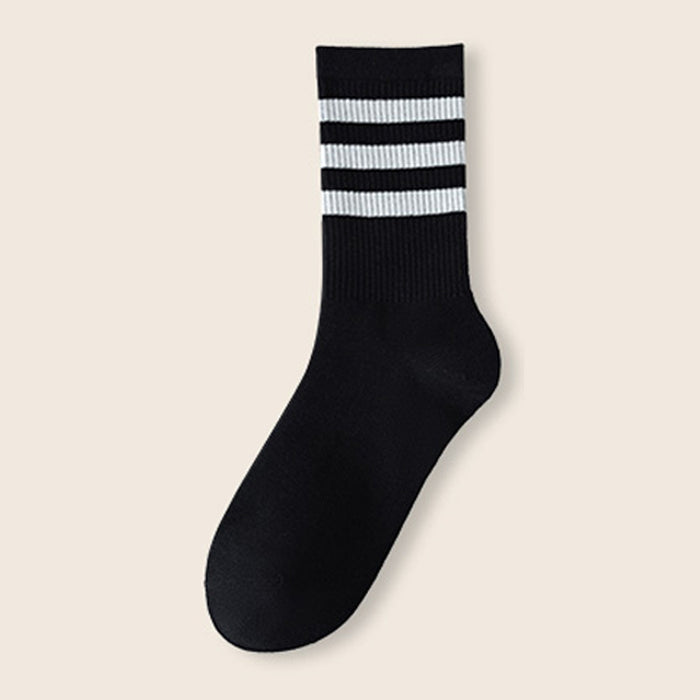 Wholesale Socks, mid tube socks, pure cotton sports striped long socks