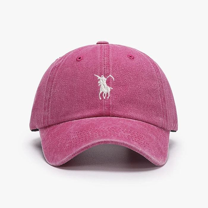 Wholesale Vintage Washed Polo Knight Baseball Cap Stylish Adjustable Curved Brim Hat For Casual Everyday Wear Gift For Summer