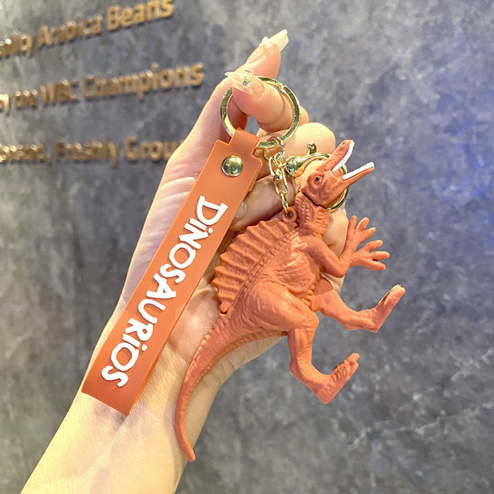 Wholesale Trendy Dinosaur Keychain Toy Metal Cartoon T-Rex Charm MOQ≥3
