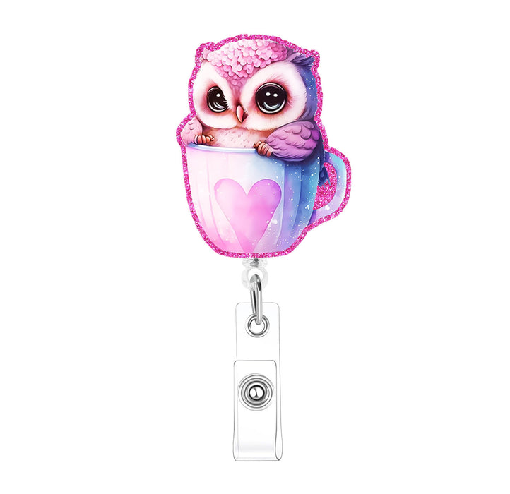 Wholesale Acrylic Cute Animal Series Retractable Easy-pull Buckle Lanyard Keychain JDC-KC-CHai004