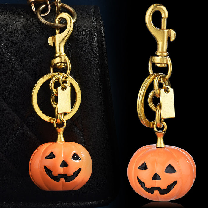 Wholesale  Resin Ghost Pumpkin Pendant Keychain Glow In The Dark Bag Charm Fashion Accessory