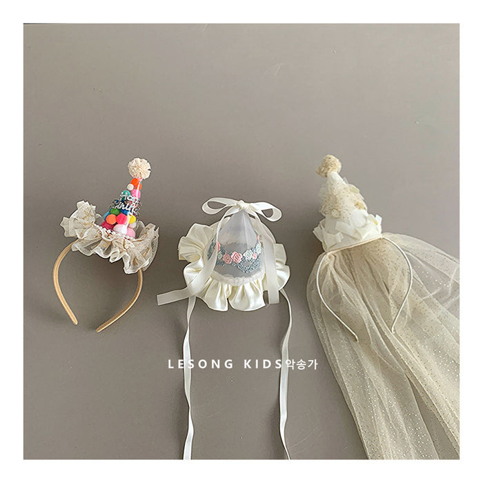 Wholesale Hairband Crown Mesh Birthday Hat Photo Props