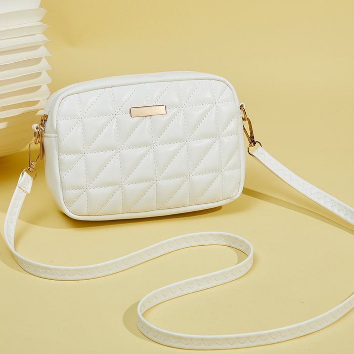 Wholesale Trendy White PU Leather Crossbody Bag For Women Small Square Phone Bag With ing Detail Casual Gift Resale