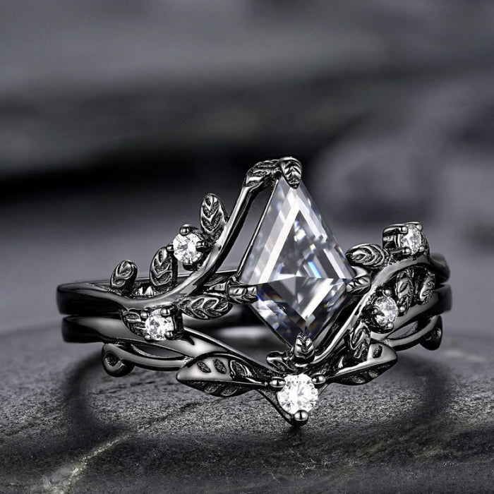 Wholesale Jewelry Polygonal Zircon Pair Ring