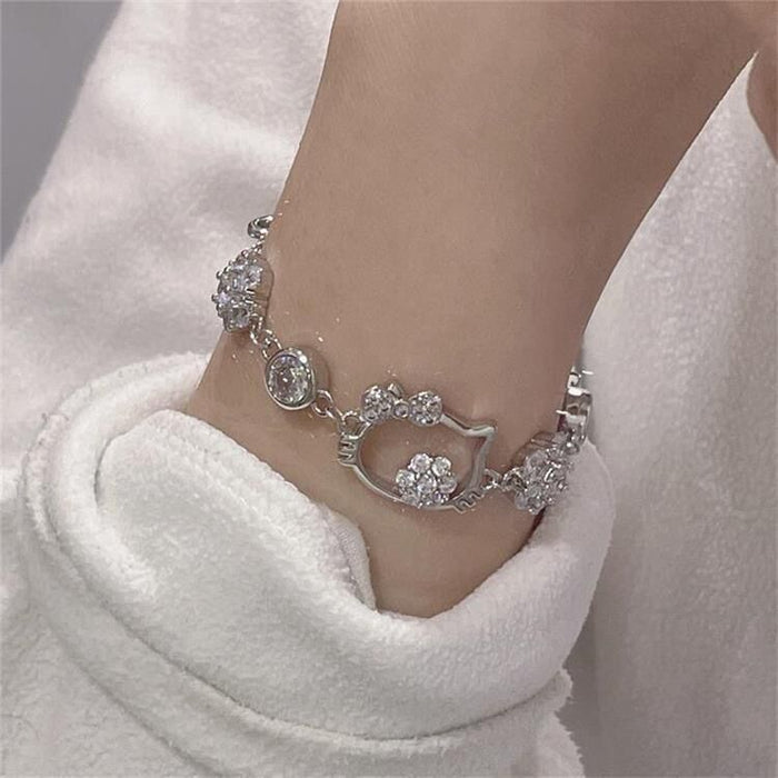 Wholesale Cat Diamond Alloy Bracelet JDC-BT-YiMo007