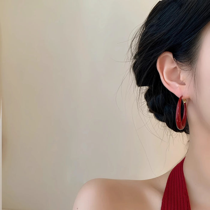 Wholesale Retro large ear rings and earrings for women, versatile and luxurious for daily use. No ear holes, female ear clips, earrings