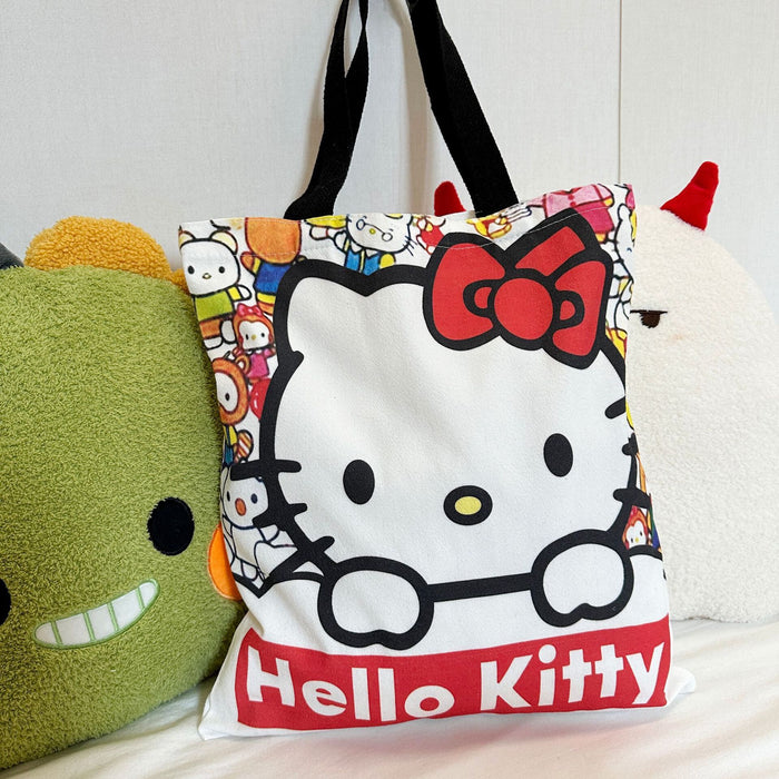 Wholesale Canvas Cute Cat Large Capacity Student Shoulder Bag
