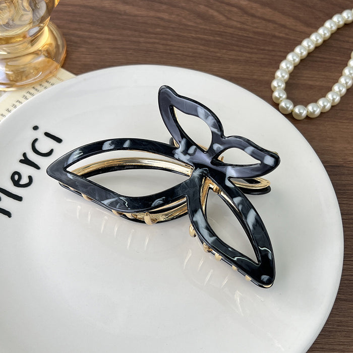 Wholesale Large Bow Hollow Elegant Acetic Acid Hair Clips