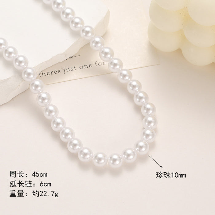 Wholesale Pearl Necklace Pearl Chain Clavicle Chain Women's Niche Necklace Pearl Imitation Pearl