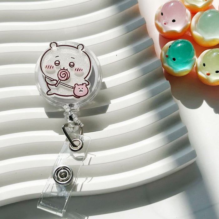 Wholesale Cute student retractable name tag clip Badge Reels