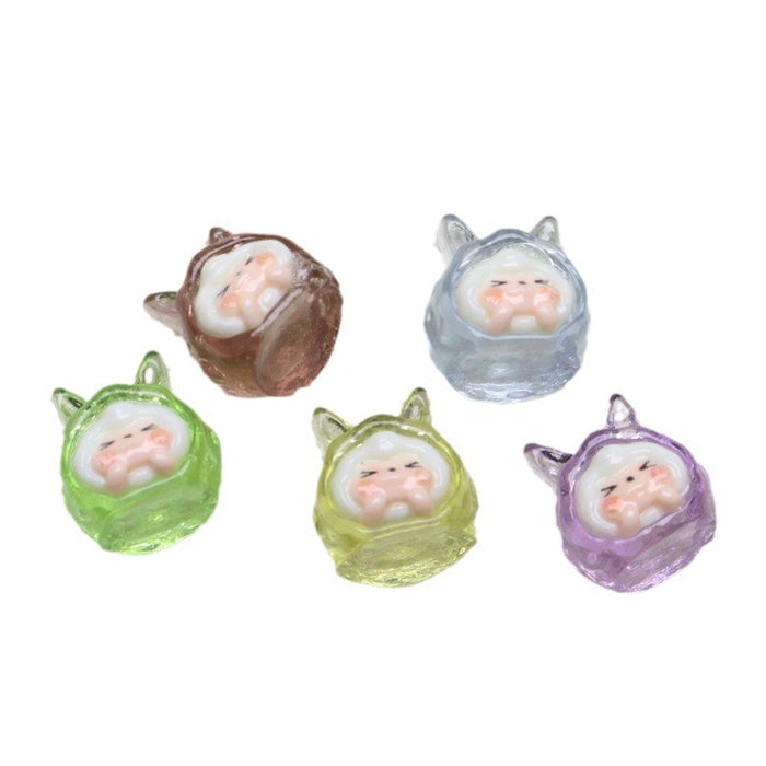 Wholesale Random 10pcs Cartoon 3D Doll Jewelry DIY Accessories JDC-FK-YaoL008