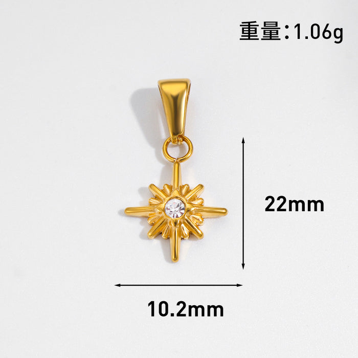 Wholesale 6PCS/SET Sun star moon high heels geometric Gold Plated pendant jewelry