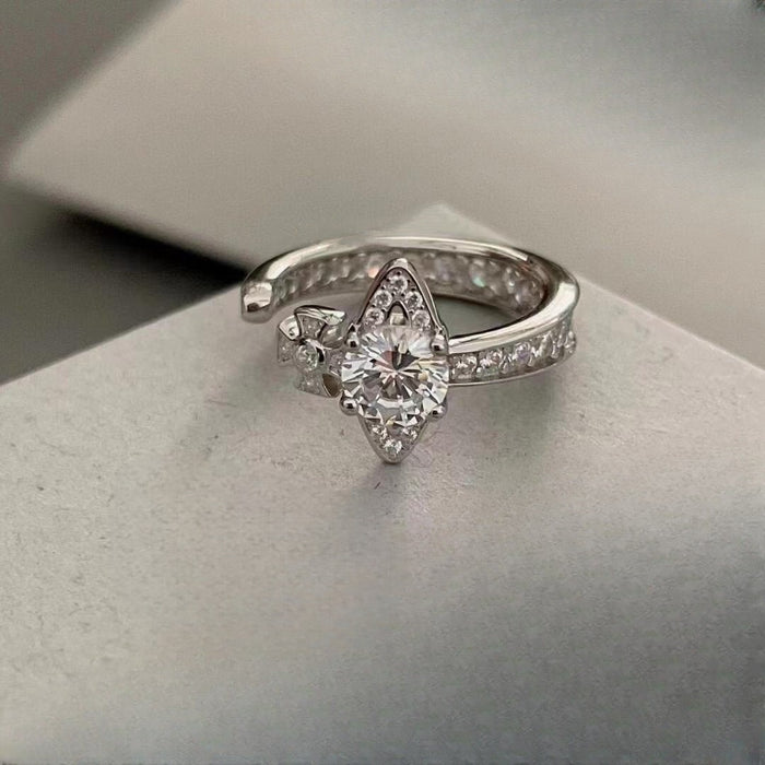 Wholesale Non-Fading Full Diamond Saturn Adjustable rings