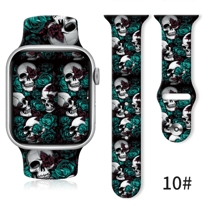 Wholesale Silicone Printed Watch Strap JDC-WD-NuoQi023