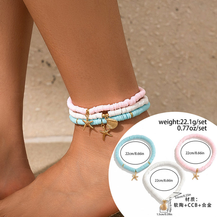 Wholesale Multi layer necklace beach starfish bead jewelry