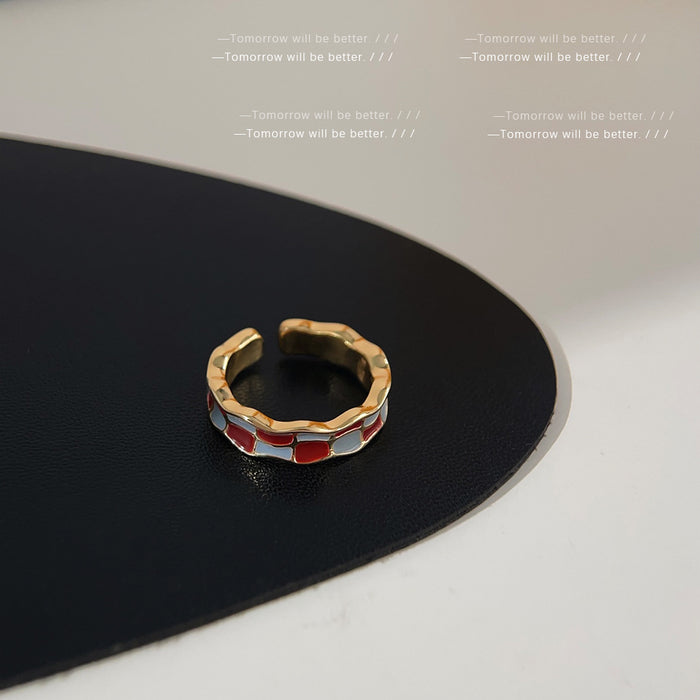 Wholesale Vintage fashion ring with niche design and adjustable opening for personality