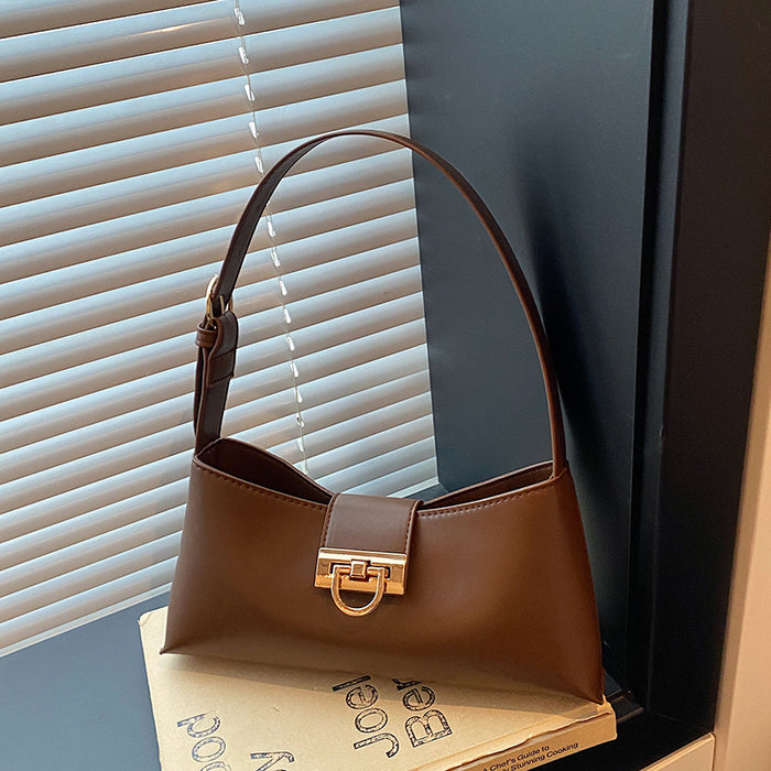 Wholesale Pu Shoulder Bag Modern Urban Simplicity Black Daily Casual Fashion Accessory