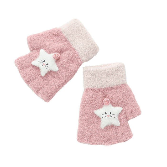 Wholesale Gloves Knitted Cartoon Cute Jacquard Candy Color JDC-GS-shunh002