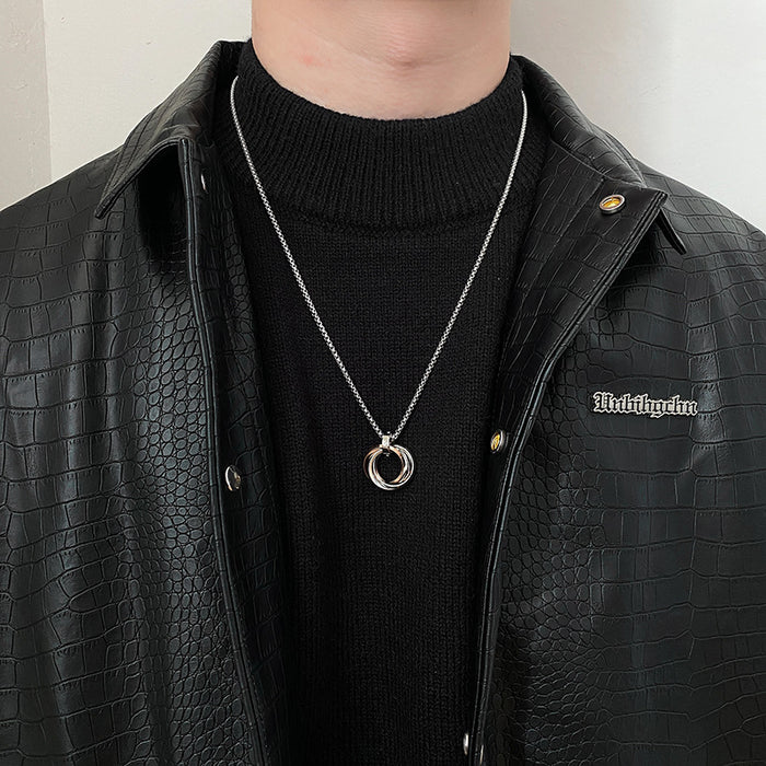 Wholesale Titanium steel necklace, simple and exquisite, niche pendant