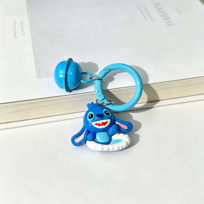 Wholesale Stylish Cartoon Resin Bell Keyring Car Key Accessory Boutique Gift For Best Friend