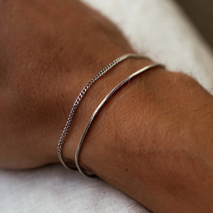 Wholesale Jewelry Fashion Personalized Soft Snake Bone Chain Trendy Bracelet