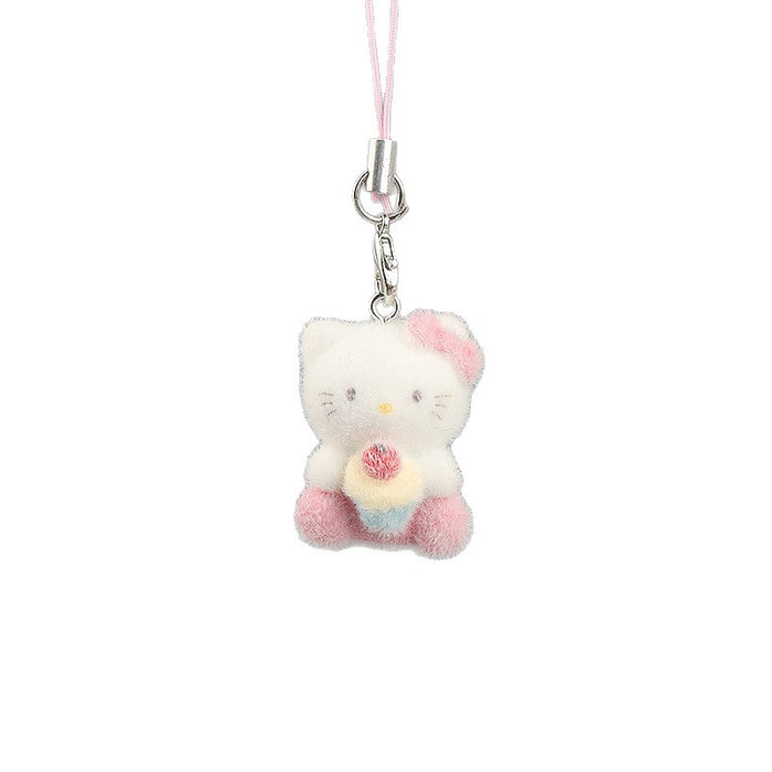 Wholesale 3D Flocked Kitten Charm  Cute Keychain