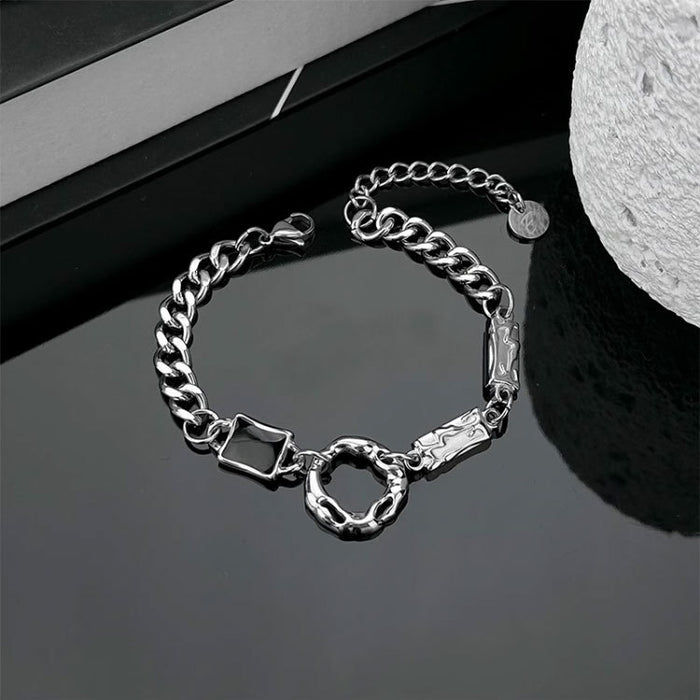 Wholesale Irregular circular zircon bracelet pieced together for light luxury