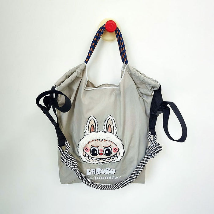 Wholesale Zippered Embroidered Shoulder Bag Waterproof Nylon Messenger Bag Handheld Canvas Bag