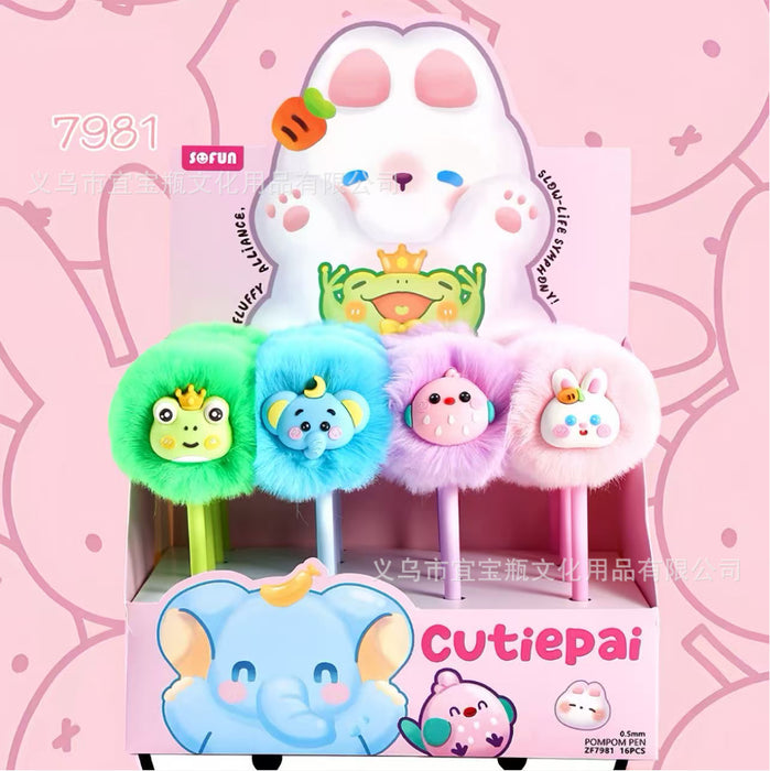 Wholesale Lamb' s Wool Pom-Pom Gel Pen