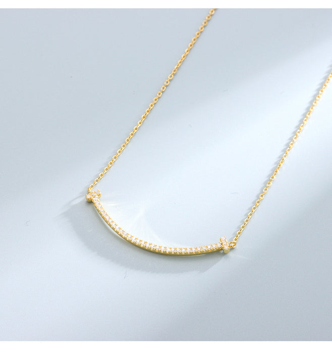 Wholesale  Necklace Women's Diamond Pendant  Clavicle Chain Titanium Steel Necklace