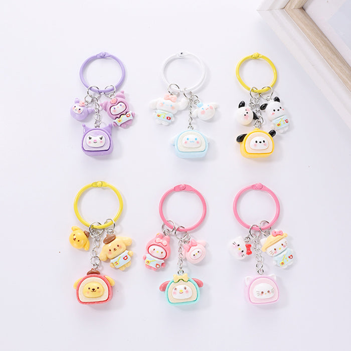 Wholesale Card Ring Cute Pendant Keychain (S) JDC-KC-HuiM002