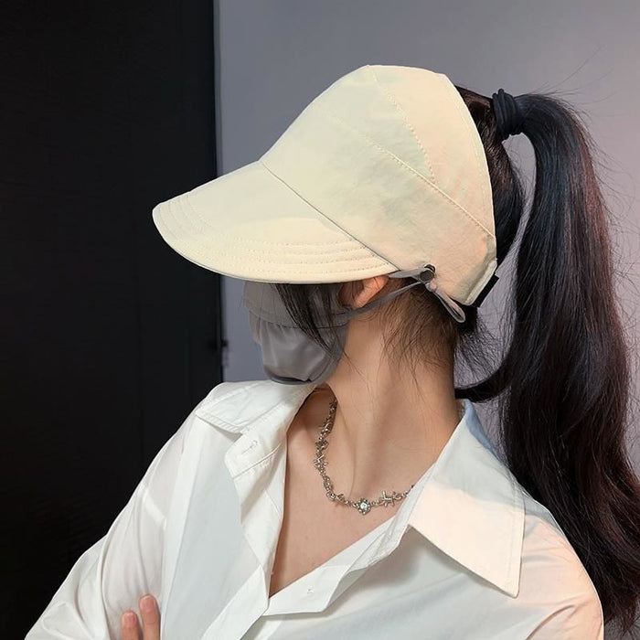 Wholesale Summer new horsetail sunscreen cap all-match breathable quick-drying cap empty sun fisherman hat