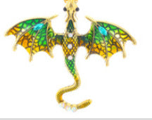 Wholesale Retro Dragon Dripping Oil Enamel Brooch Accessory Gift
