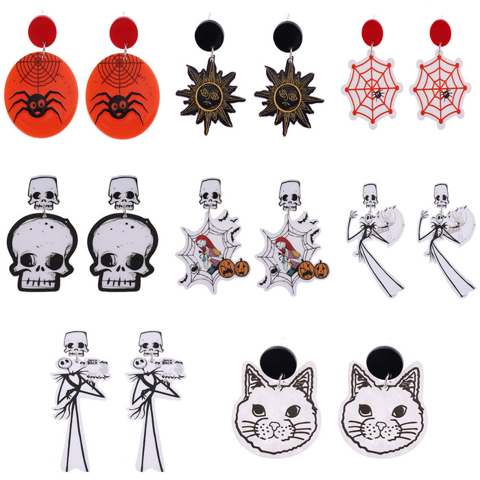 Wholesale of New Acrylic Halloween Earrings JDC-ES-CaiYun005