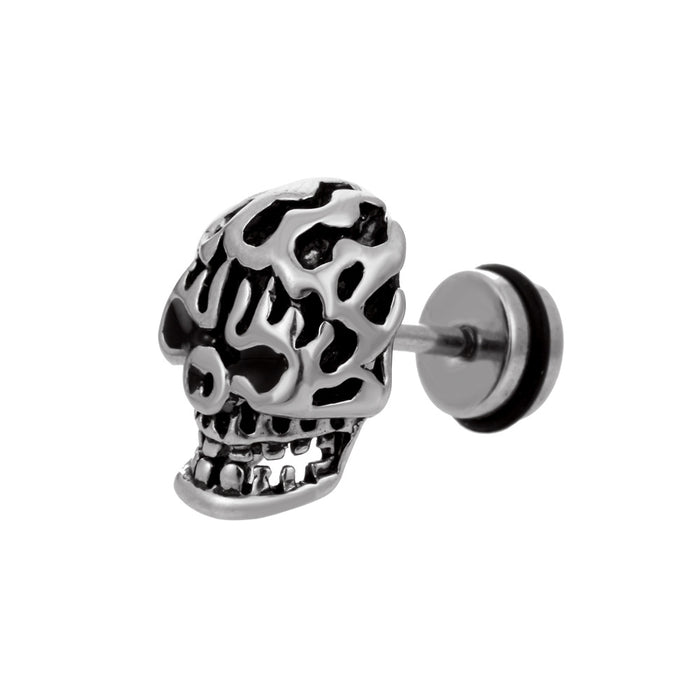 Wholesale Skull Earrings Stainless Steel Piercing Halloween Jewelry for Men and Women