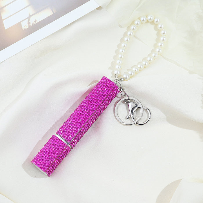 Wholesale Plastic Diamond 10ML Perfume Bottle Keychain JDC-KC-ZY028