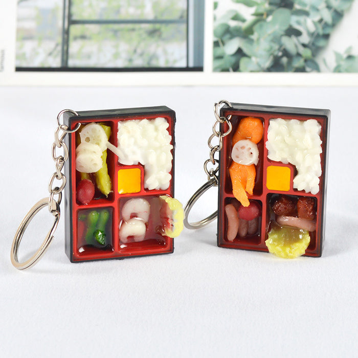 Wholesale PVC Miniature Chinese Bento Box Food Model Realistic Simulation For Dollhouse Fridge Magnet Home Decor