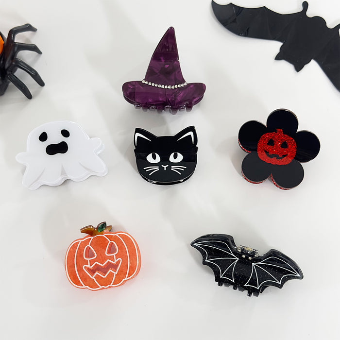 Wholesale  Hairpin Witch Hat Grabber Cat Bat Hair Grabber Ghost Funny Pumpkin Ponytail Hairpin Hair Accessories