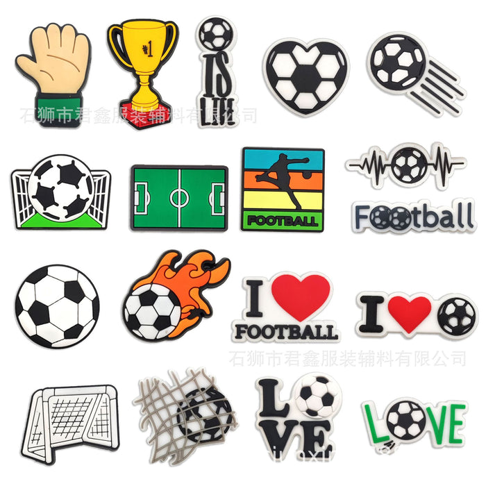 Wholesale 50pcs Football team standard Jersey Shoes Charms
