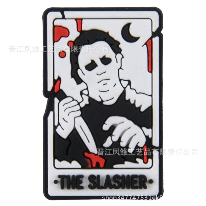 Wholesale 50pcs Horror Tarot  Series Shoes Charms Accessories Slippers Accessories Patch Decorative Shoe Buckle