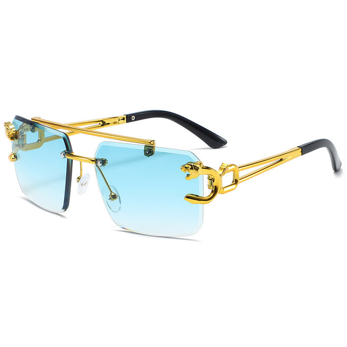 Wholesale New Fashionable Personalized Frameless Sunglasses Trendy Glasses Outdoor Driving Sunglasses