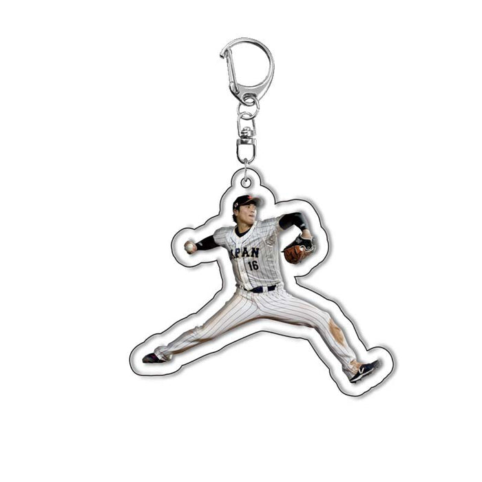 Wholesale Baseball Player Pitcher Acrylic Keychain Pendant