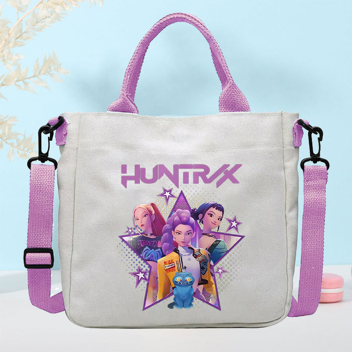 Wholesale KPOP Cartoon Canvas Shoulder Bag for Boys and Girls