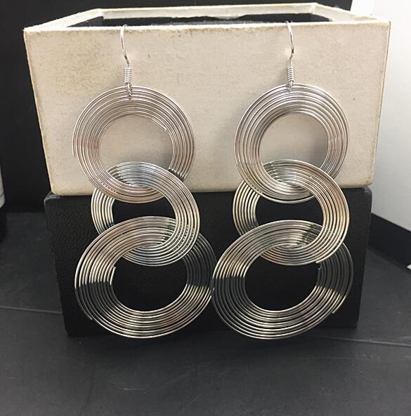 Wholesale Multi-layer Earrings New Vintage Earrings Women's Geometric Circle Earrings