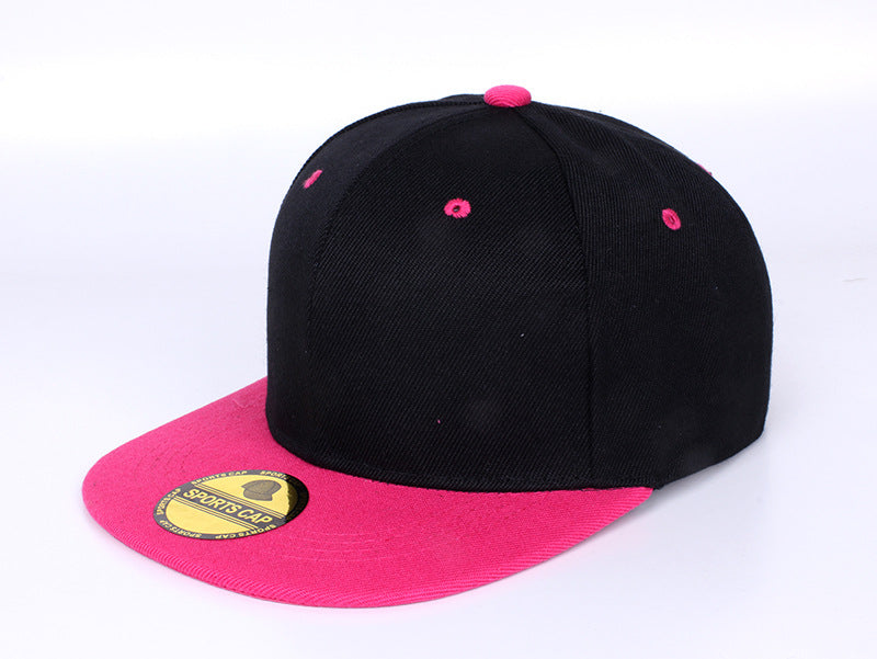 Wholesale Red Solid Color Baseball Cap Flat Brim Skateboard Hip Hop Adjustable Summer Fashion