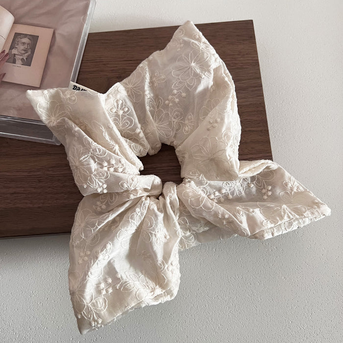 Wholesale Heavy Industry Embroidery Lace Flower Square Towel Hairband Temperament Versatile Hairstring