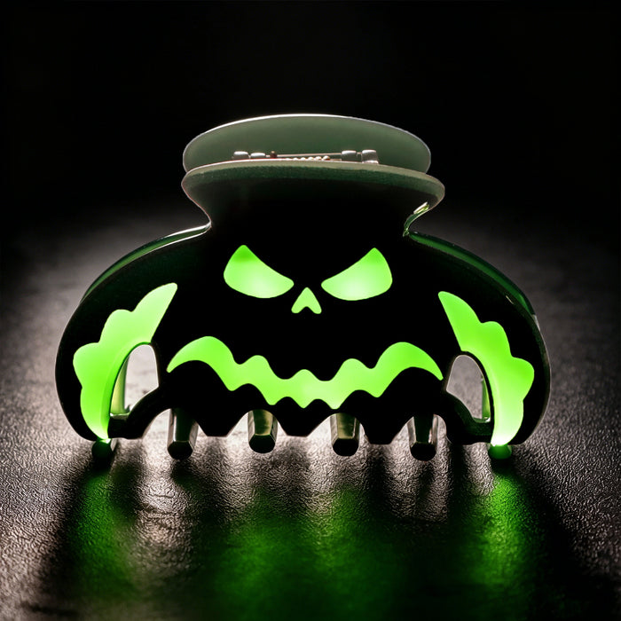 Wholesale Pumpkin Glow In The Dark Hollow Acrylic Claw Clip Dark Style Hair Accessory For Women