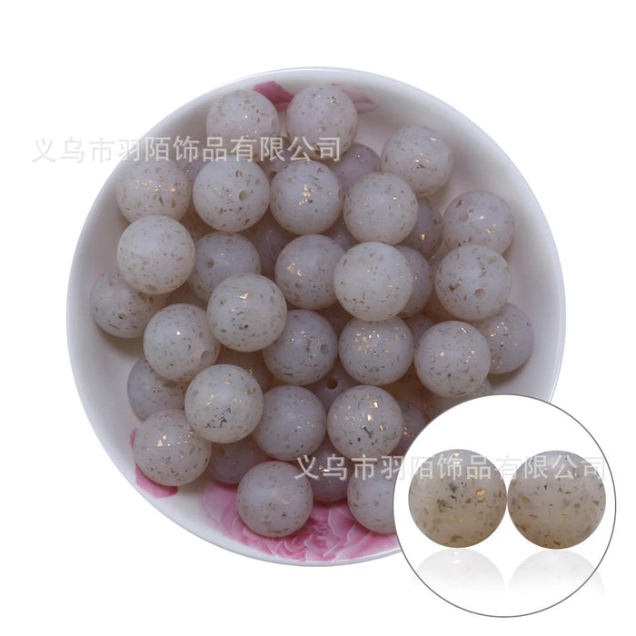 Wholesale 50pcs Platinum Glitter Silicone Beads JDC-BDS-HongZhou017