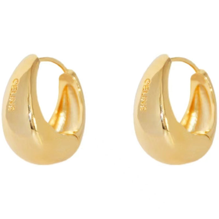 Wholesale Vintage CELI Metal Brass Gold-Plated Earrings